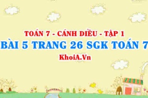 Bài 5 trang 26 SGK Toán 7 tập 1 Cánh Diều